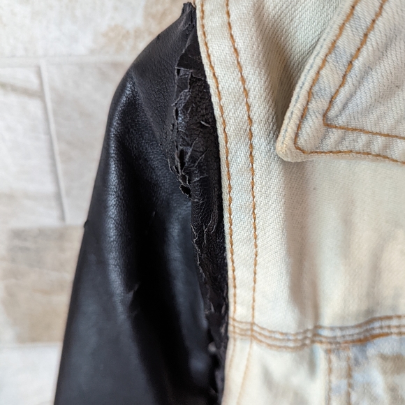 BCBG Jean and Leather jacket - Picture 4 of 5